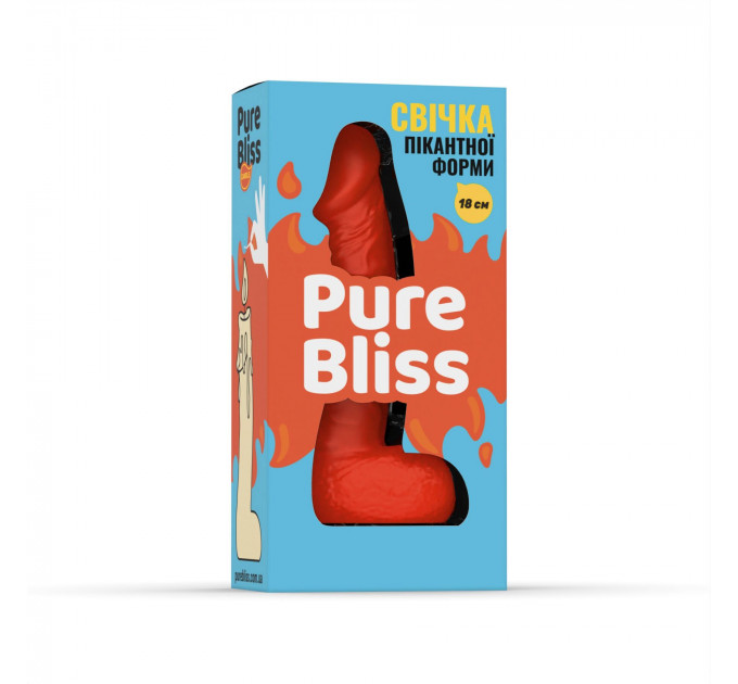 Свічка у вигляді члена Pure Bliss BIG Orange 18 см