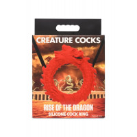 Эрекционное кольцо – дракон Creature Cocks Rise of the Dragon Silicone Penis Ring – Red, диаметр 4 см — Просмотреть изображение 8
