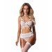 Комплект Obsessive Premisis White 3-pcs crotchless set S/M