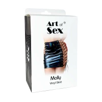 Лакована спідниця на шнурівці Art of Sex - Molly, колір червоний, XS-M — Переглянути зображення 4