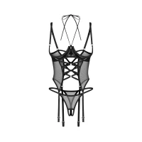 Корсет Obsessive Dominna cupless corset &amp; crotchless thong L/XL — Переглянути зображення 4