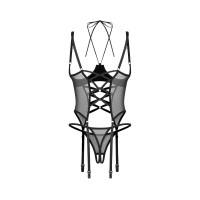 Корсет Obsessive Dominna cupless corset &amp; crotchless thong L/XL — Переглянути зображення 5