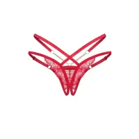 Трусики Obsessive Matildea crotchless thong S/M — Переглянути зображення 4