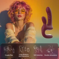 Смарт-пульсатор Magic Motion Magic Duet Bordeaux, подвійний, 10 режимів пульсації, 10 режимів вібрації — Переглянути зображення 17
