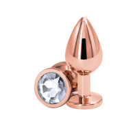 Анальная пробка NS Novelties Rear Assets - Rose Gold - Medium - Clear