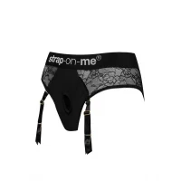 Мереживні трусики для страпона з підв’язками для панчіх Strap-On-Me DIVA HARNESS - XS — Просмотреть изображение 2