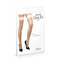 Панчохи в крупну сітку Anne De Ales ERICA T3 White — Переглянути зображення 2