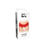 Сексуальні відкриті трусики Art of Sex - Isabell, колір білий, розмір L-2XL — Переглянути зображення 3