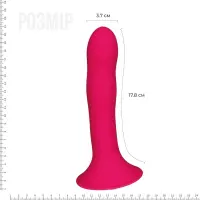 Дилдо з присоскою Adrien Lastic Hitsens 4 Pink, відмінно для страпона, діаметр 3,7см, довжина 17,8см — Переглянути зображення 2