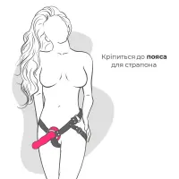 Дилдо з присоскою Adrien Lastic Hitsens 4 Pink, відмінно для страпона, діаметр 3,7см, довжина 17,8см — Переглянути зображення 8