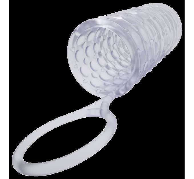 Насадка на член Dorcel Mr Reverse XL з кільцем для мошонки, стимулюючий рельєф