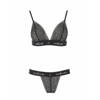 Комплект білизни Passion Exclusive GLAMISS SET S/M, black — Переглянути зображення 3