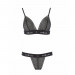Комплект білизни Passion Exclusive GLAMISS SET S/M, black