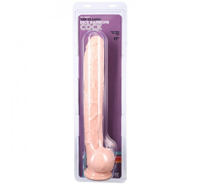 Фаллоимитатор Doc Johnson Dick Rambone Cock White, диаметр 6см, длина 42см, ПВХ