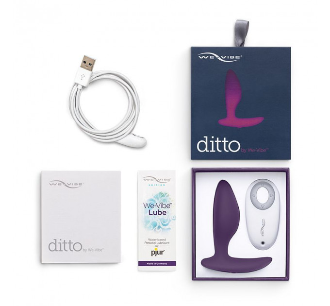Анальная смарт-вибропробка We-Vibe Ditto Purple с пультом ДУ