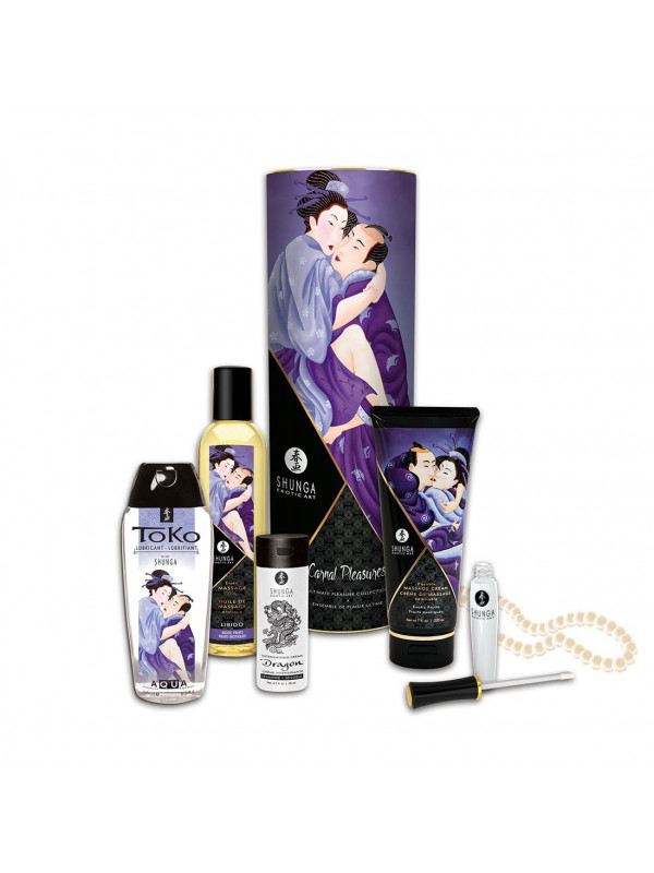 Подарунковий набір Shunga CARNAL PLEASURES: 6 елементів пристрасної ночі