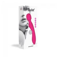 Вібромасажер 2в1 Love To Love TWIST Rose, 2 мотори, стимулювальний рельєф, водостійкий — Переглянути зображення 3