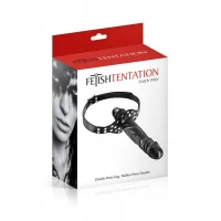 Кляп з подвійним фалоімітатором Fetish Tentation Double Penis Gag — Переглянути зображення 2