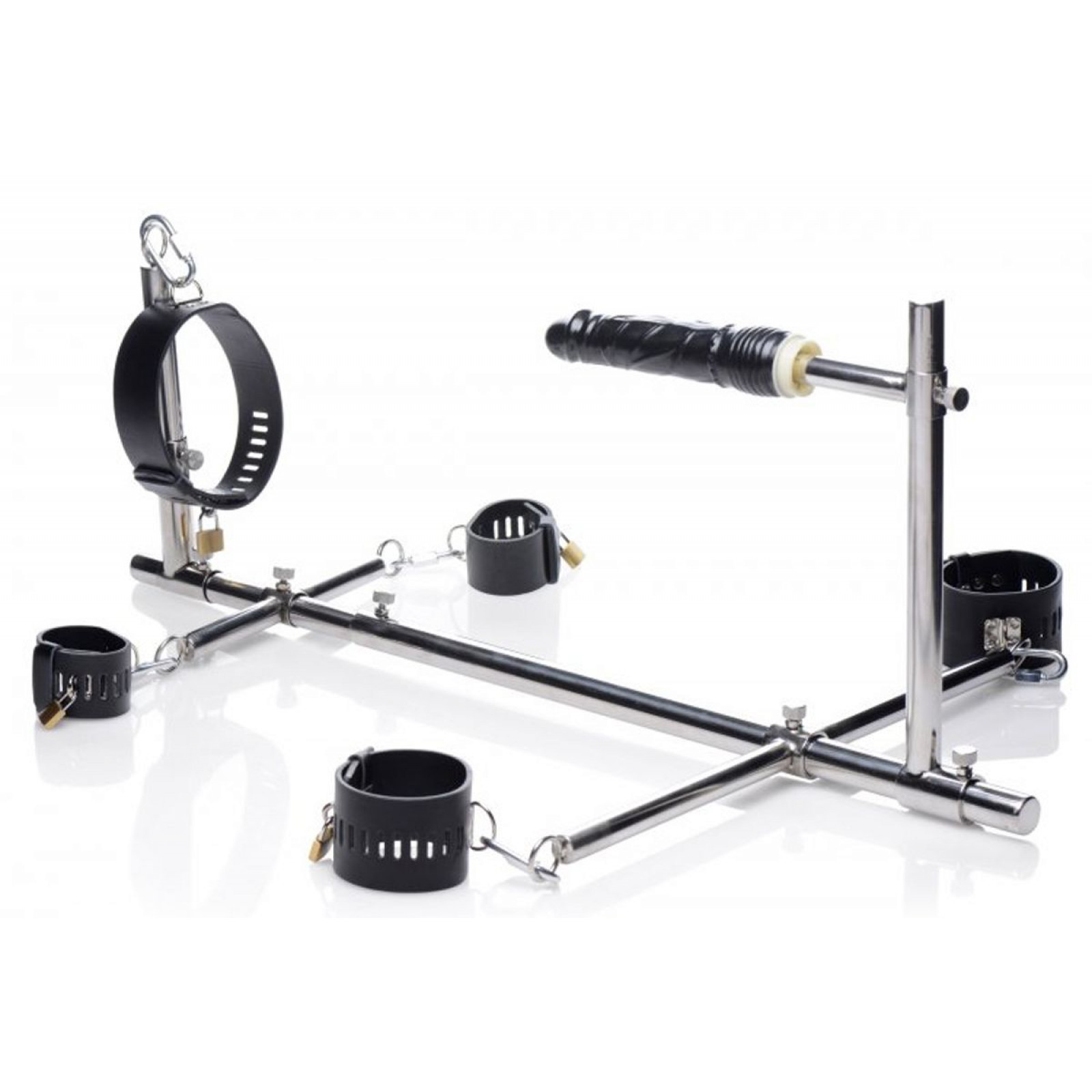 Конструкция для фиксации с фаллоимитатором Imprisoned Metal Stockade with Dildo