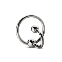 Уретральна вставка з кільцем Sinner Gear Unbendable - Sperm Stopper Solid, діаметр кільця 3,2см — Переглянути зображення 3
