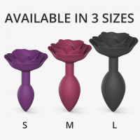 Силіконова анальна пробка Love To Love OPEN ROSES L SIZE - BLACK ONYX — Просмотреть изображение 7