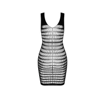 Бодістокінг-сукня з відкритими грудями Passion BS092 black — Переглянути зображення 4