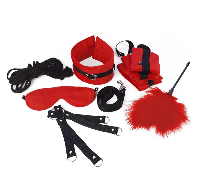 BDSM-набір Art of Sex – Soft Touch BDSM Set, червоний, 9 предметів