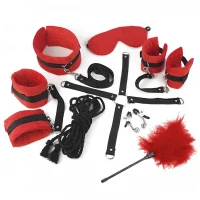 BDSM-набір Art of Sex – Soft Touch BDSM Set, червоний, 9 предметів — Просмотреть изображение 4