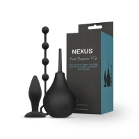 Набір новачка для анальної стимуляції Nexus ANAL BEGINNER KIT, спринцівка, анальне намисто і пробка — Переглянути зображення 2
