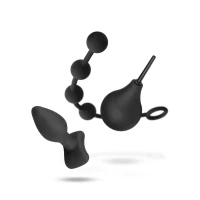 Набір новачка для анальної стимуляції Nexus ANAL BEGINNER KIT, спринцівка, анальне намисто і пробка — Переглянути зображення 3