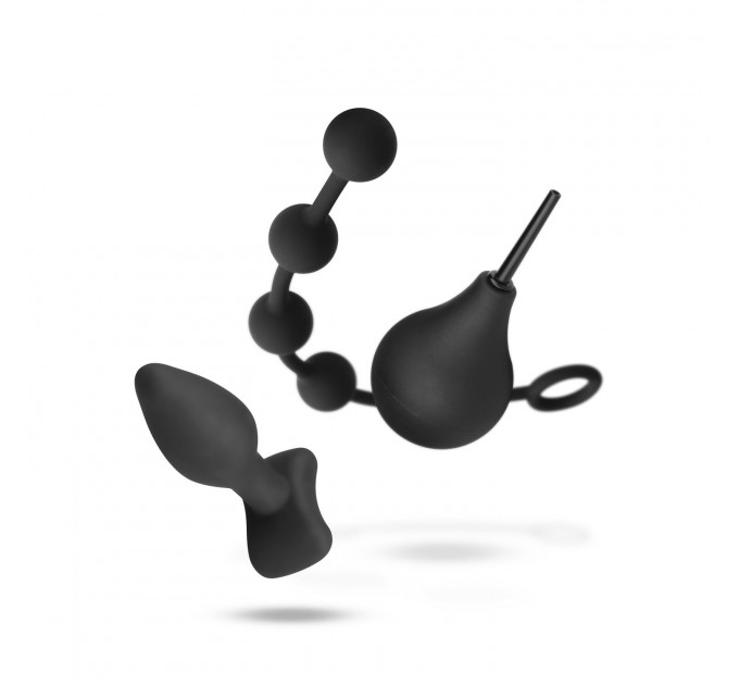 Набор новичка для анальной стимуляции Nexus ANAL BEGINNER KIT, спринцовка, анальные бусы и пробка