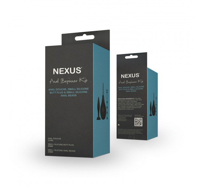 Набор новичка для анальной стимуляции Nexus ANAL BEGINNER KIT, спринцовка, анальные бусы и пробка