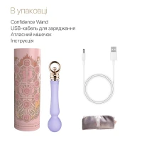 Вібромасажер із підігрівом Zalo Sweet Magic - Confidence Wand Fantasy Violet — Переглянути зображення 7