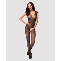 Бодістокінг Obsessive Bodystocking F234 S/M/L, абстрактний малюнок, глибоке декольте — Переглянути зображення 3