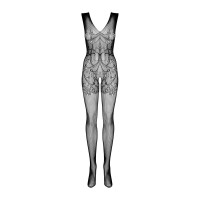 Бодистокинг Obsessive Bodystocking F234 S/M/L, абстрактный рисунок, глубокое декольте