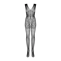 Бодістокінг Obsessive Bodystocking F234 S/M/L, абстрактний малюнок, глибоке декольте — Переглянути зображення 5