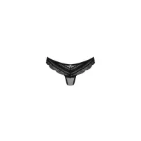 Напівпрозорі трусики з підвіскою Obsessive Ivannes panties black S/M, чорні — Переглянути зображення 5