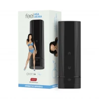 Мастурбатор Kiiroo Onyx+ Asa Akira, 10 стискальних кілець, не треба рухати, теледильдоніка — Переглянути зображення 1