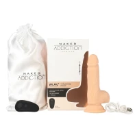 Фалоімітатор-пульсатор Naked Addiction 6.5″ Thrusting Dong With Remote, рухи вперед-назад, пульт ДК — Просмотреть изображение 7