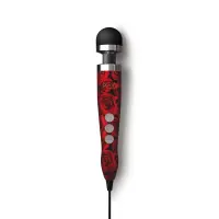 Вібромасажер DOXY Die Cast 3 ROSE PATTERN, дуже потужний, живлення 220В, металевий корпус — Переглянути зображення 1