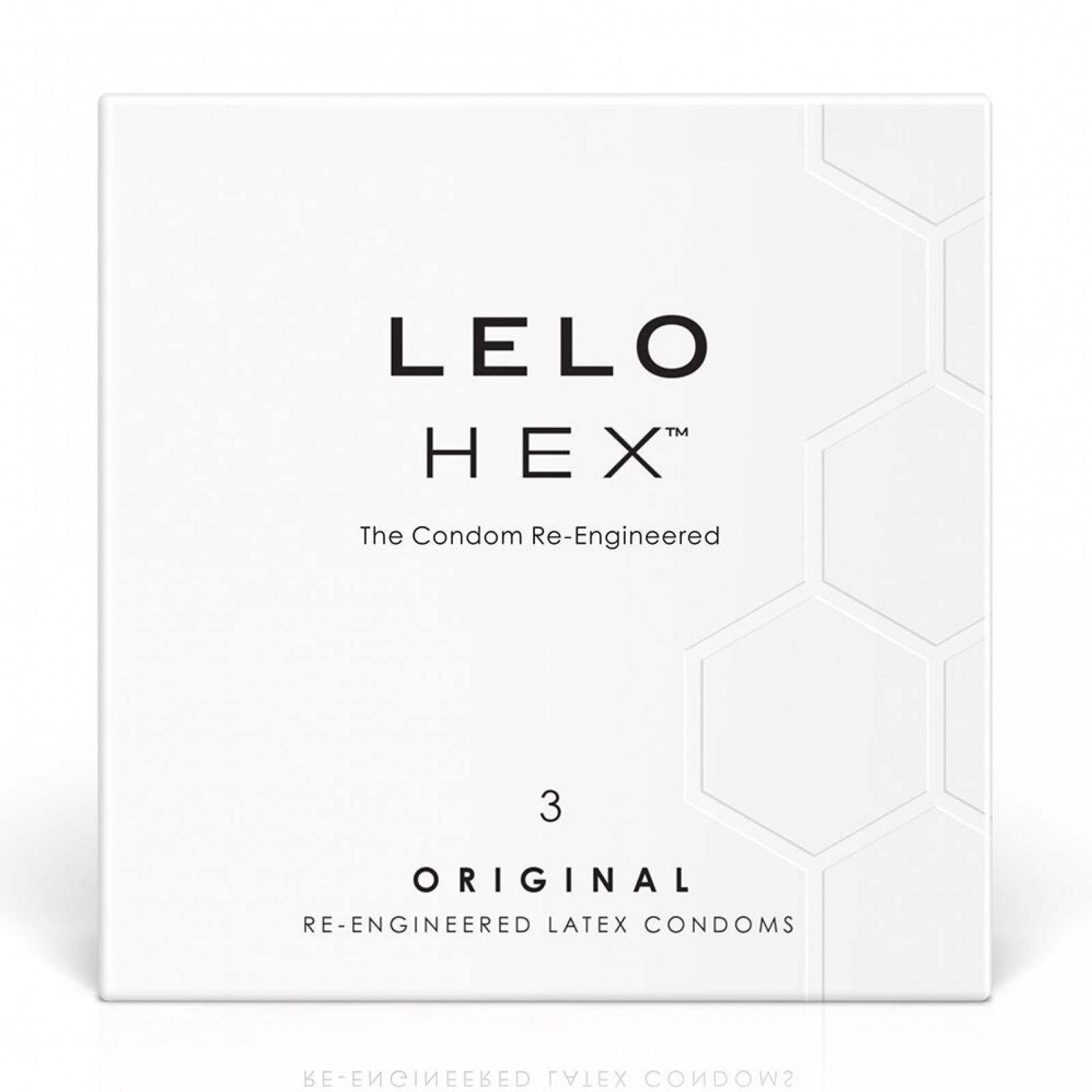Презервативи LELO HEX Condoms Original 3 Pack, тонкі та суперміцні