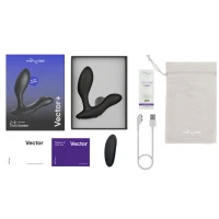 Смарт-вібромасажер простати We-Vibe Vector+ CHARCOAL BLACK, пульт ДК, регульований кут нахилу — Переглянути зображення 10