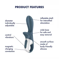 Анальный вибратор надувной Satisfyer Air Pump Booty 2 — Просмотреть изображение 4