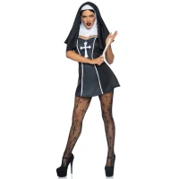 Костюм черниці Leg Avenue Naughty Nun M, сукня, головний убір — Просмотреть изображение 3