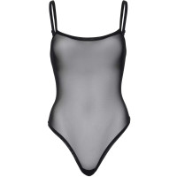 Эротическое боди Leg Avenue Cami bodysuit with thong Black S/M, на бретелях