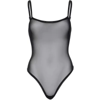Еротичне боді Leg Avenue Cami bodysuit with thong Black S/M, на бретелях — Переглянути зображення 3
