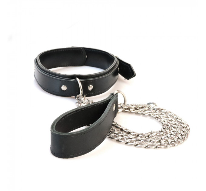 Набір BDSM Art of Sex - Emoji, наручники, поножі, нашийник з повідцем, екошкіра, чорний