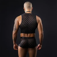 Чоловічий еротичний костюм офіціанта JSY «Привабливий Михаель» One Size, топ, труси, метелик — Переглянути зображення 3