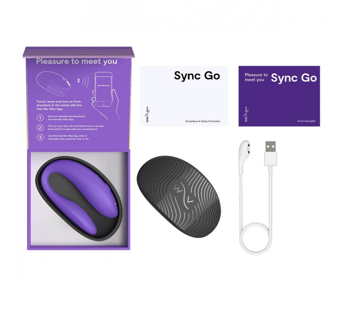 Смарт-вібратор для пар We-Vibe Sync GO Light Purple, тревел-кейс