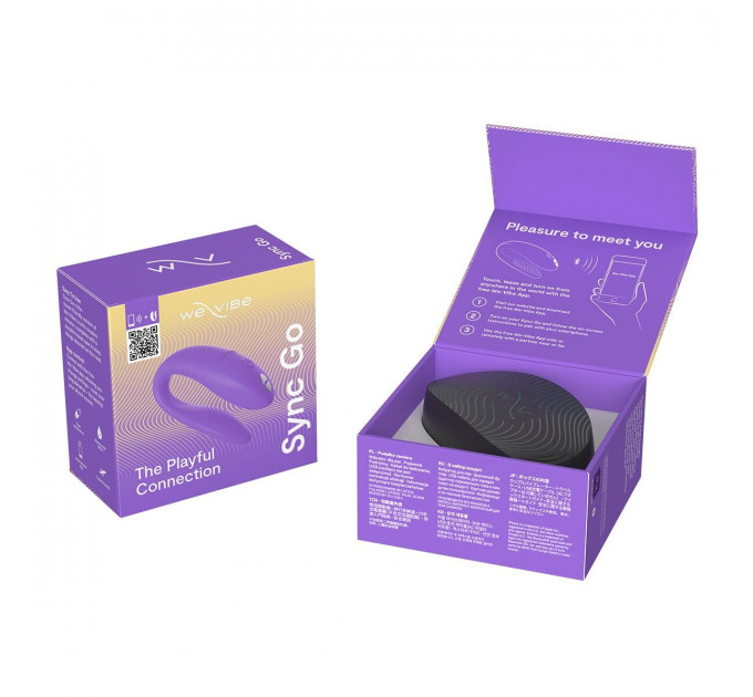 Смарт-вібратор для пар We-Vibe Sync GO Light Purple, тревел-кейс